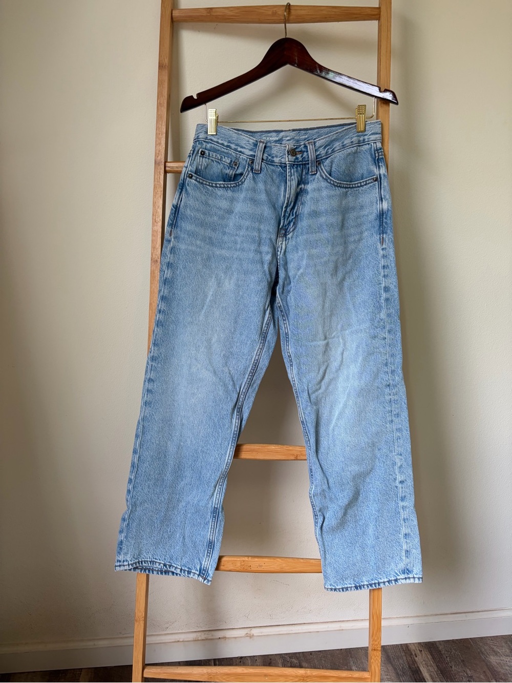 Old Navy Light Blue Straight-Leg Women's Jeans 90s Loose